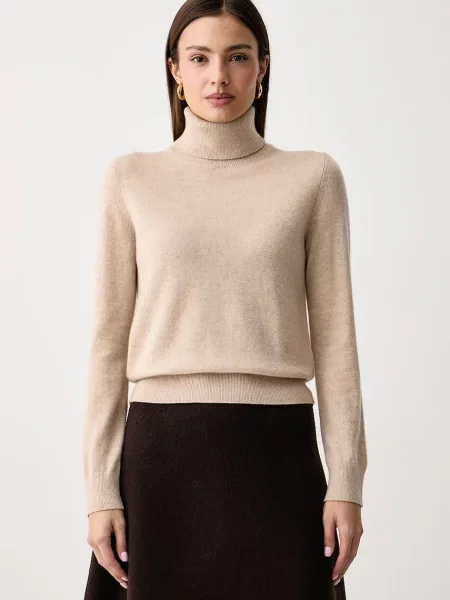 United Colors of Benetton sweter kaszmirowy beżowy