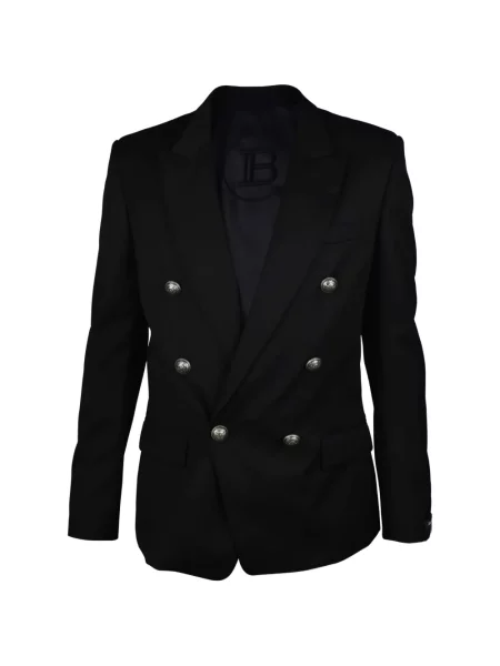 Sacou Balmain cu două rânduri de nasturi negru