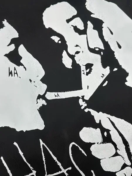 Hanorac cu glugă Haculla cu imagine negru