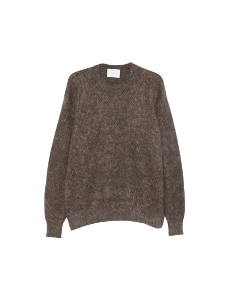 Sweter Ssstein wełniany brązowy
