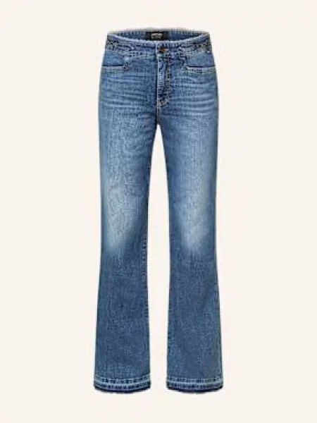 Marc Cain Dżinsy Z Szerokimi Nogawkami Faid blau niebieskie