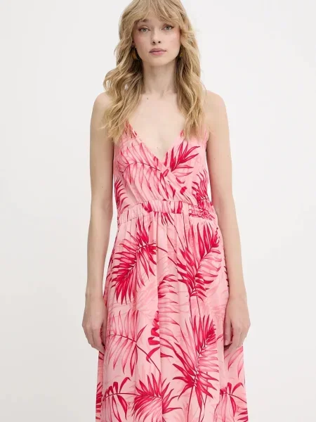 Liu Jo sukienka mini rozkloszowana różowy