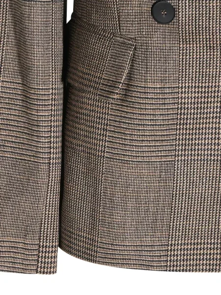 Μπλέιζερ Antonelli houndstooth διπλόκουμπα καφέ