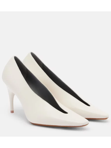 Pantofi cu toc Balenciaga din piele alb