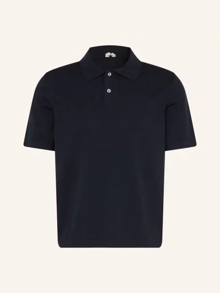 Arket Jerseyové Polo Tričko tmavě modrá