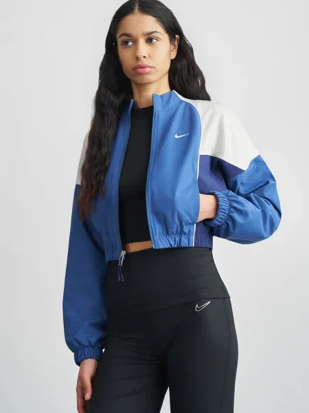 Nike Sportswear Prijelazna jakna SHRUNKEN mornarsko plava / kraljevsko plava bijela