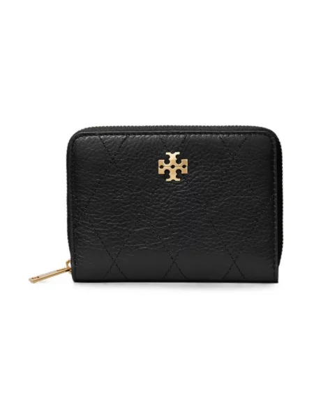 Portfel Tory Burch skórzany pikowany czarny