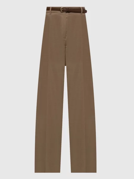 Шерстяные брюки Max Mara коричневые