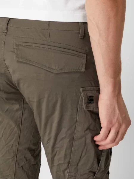 Spodnie cargo o kroju regular tapered fit z kieszenią zapinaną na błyskawiczny G-star Raw zielone
