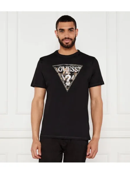 GUESS Tricou | negru