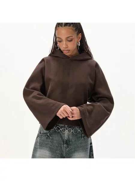 Худи Cropp коричневое