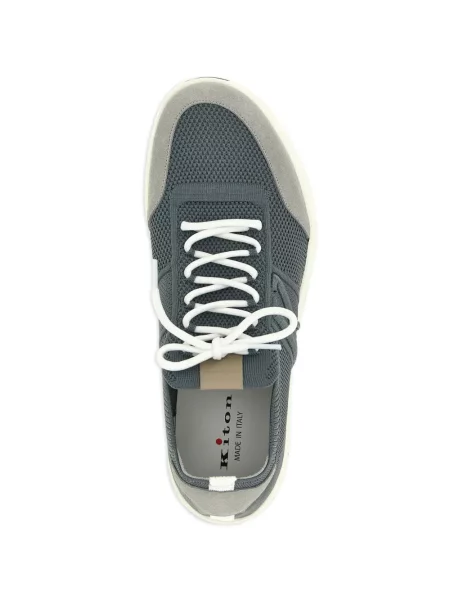Szarvasbőr slip on sneaker Kiton kék