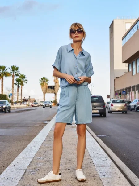 Pantaloni scurți Marisse alb