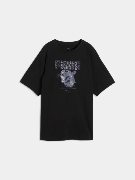 Футболка PUMA Graphics Animal Graphic Tee комбінований верх чорний