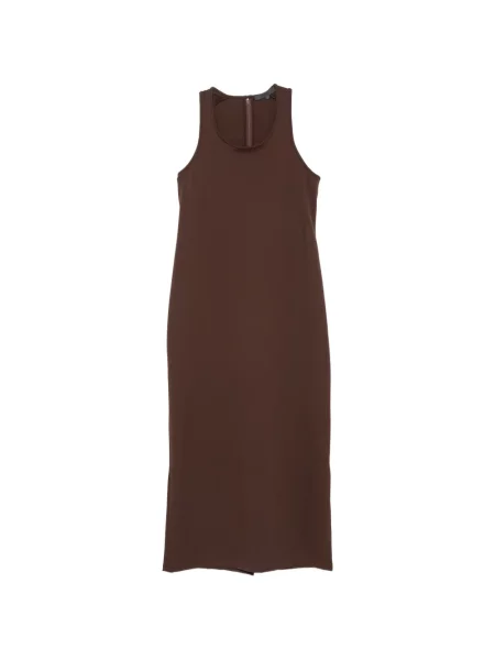 Rochie midi Tibi fără mâneci maro