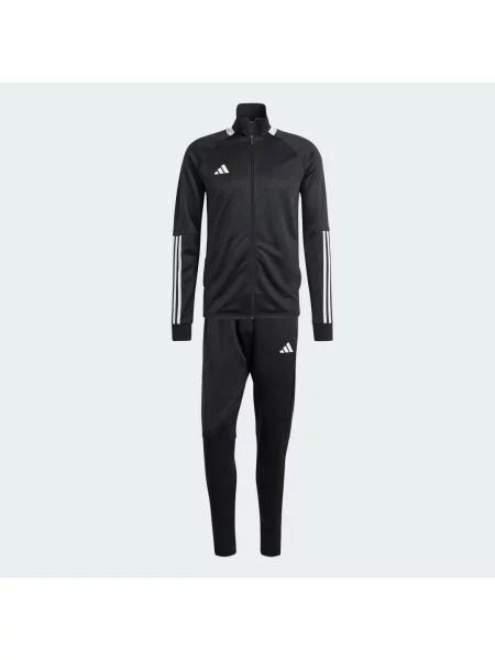Pruhovaná tepláková souprava Adidas černá