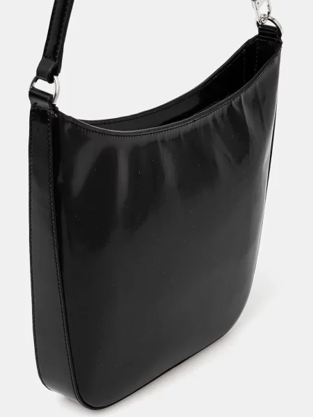 Geanta de piele By Far din piele negru