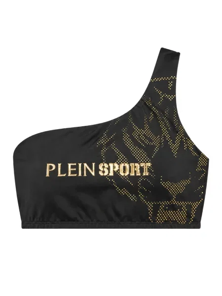 Αθλητικά top Plein Sport με σχέδιο με έναν ώμο μαύρο