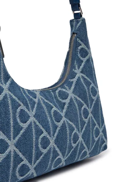 Calvin Klein Torba za čez ramo moder denim / bela modra