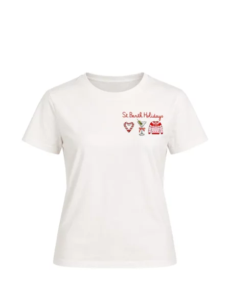 Tricou Mc2 Saint Barth cu broderie alb