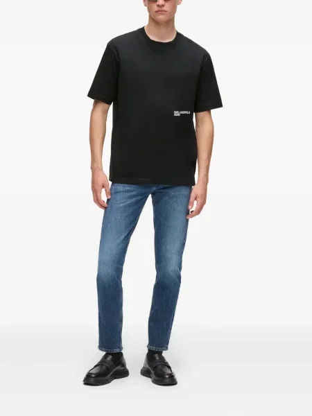Тениска Karl Lagerfeld Jeans с принт черно