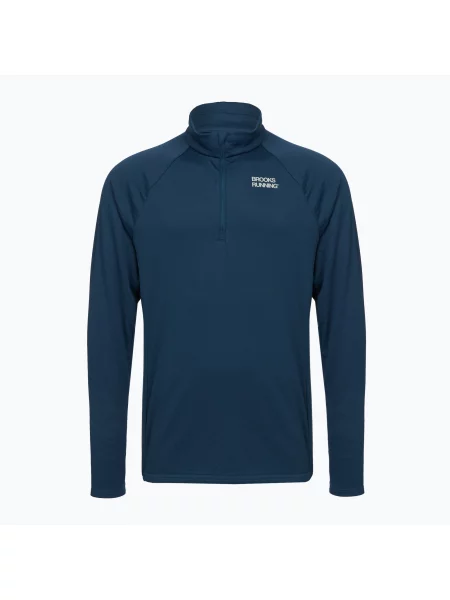 Мъжки суитшърт за бягане Brooks Thermal Reflective Zip blue синьо