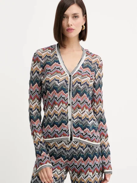 Жилетка с вълна Missoni дамска от лека материя тъмносиньо