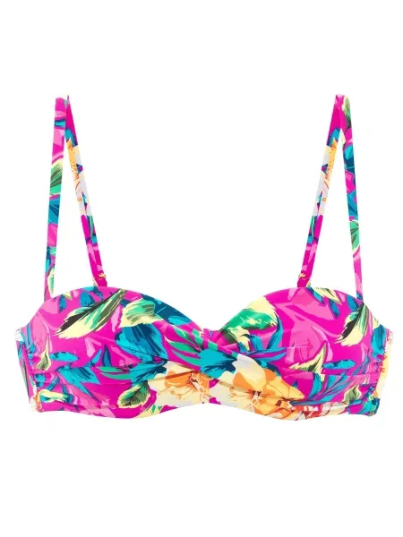 LASCANA Sutien costum de baie deschis / galben / verde închis / roz albastru
