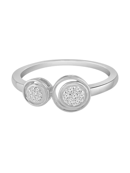 Diamant Exquis Prsteň Ring aus Weißgold mit Diamant strieborná