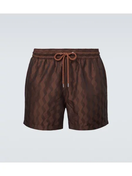 Plavalne hlačke Frescobol Carioca iz žakarda rjava