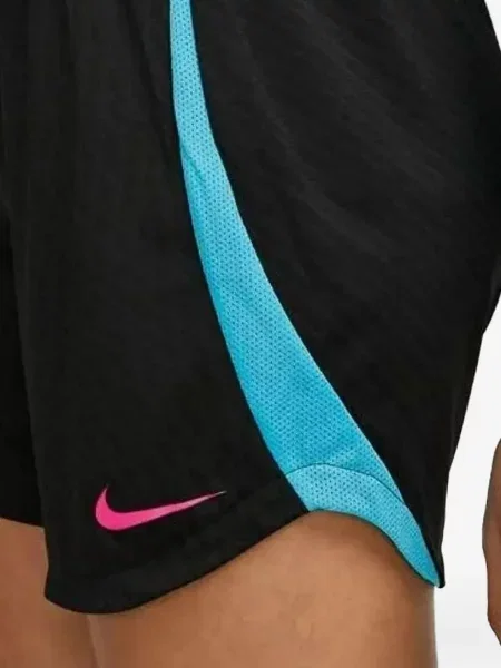 Pantaloni scurți Nike alergare cu talie înaltă în carouri albastru