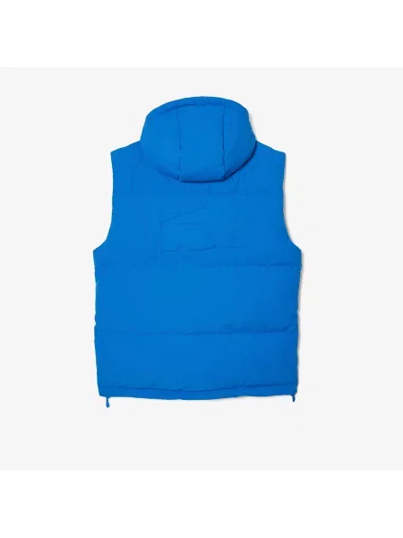 Lacoste Kamizelka Puchowa Z Pikowanym Krokodylem niebieska