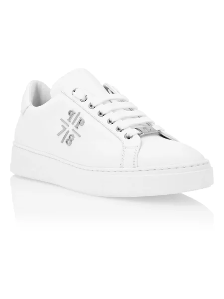 Sneakersy Philipp Plein skórzane białe