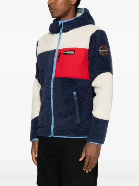 Geacă Napapijri din fleece albastru