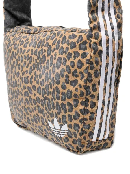 Бягане тениска Adidas с леопардов принт от джърси черно