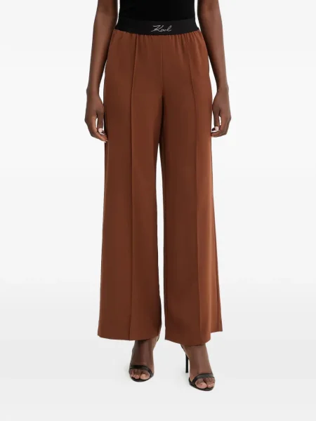 Pantaloni Karl Lagerfeld evazate maro