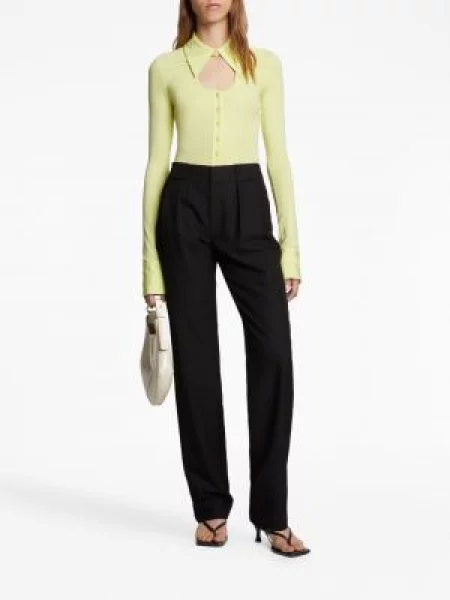 Plisuoti kelnės Proenza Schouler White Label balta