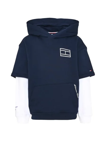 Džemperis su gobtuvu Tommy Hilfiger mėlyna