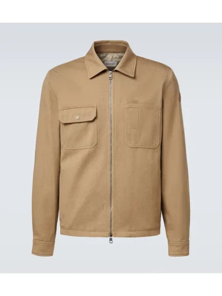 Geanta de piele Moncler bej