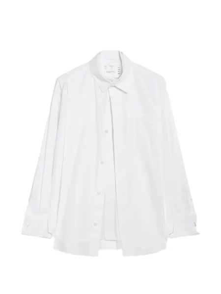Дълго риза Sacai бяло