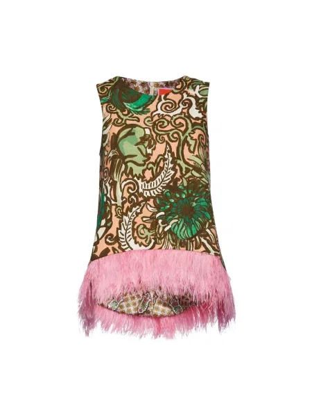 Top La Doublej w piórka różowy