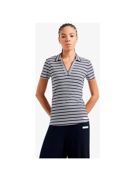 Koszulka Polo Stripe Model czarny L biały