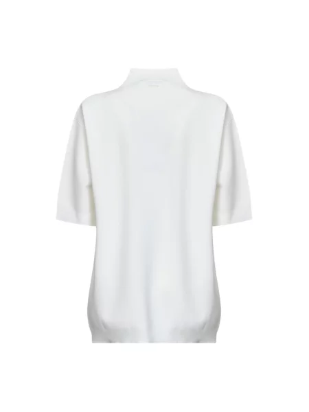 Lniany długi top Max Mara biały