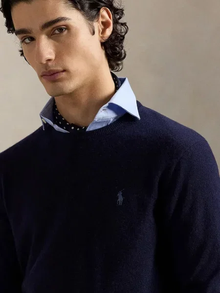 Вовняний светр Polo Ralph Lauren синій