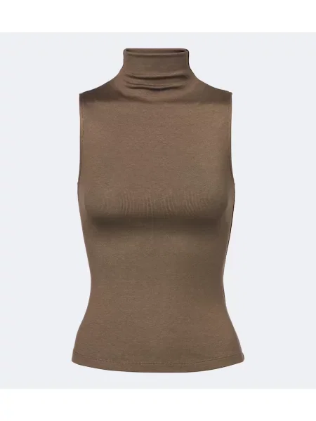 Top Ralph Lauren Collection de mătase maro