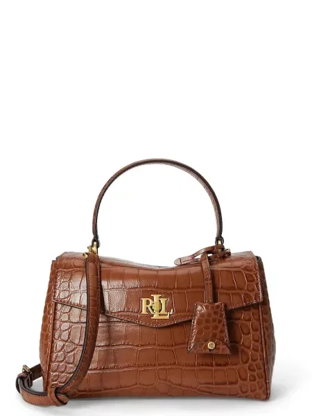 Geanta crossbody Lauren Ralph Lauren din piele maro