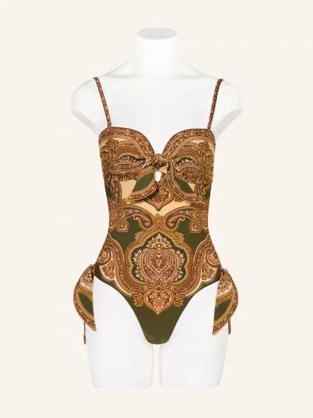 Zimmermann Plavky Bandeau Mahon olivová / světle hnědá