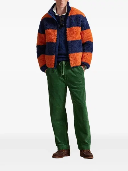 Ριγέ polo Polo Ralph Lauren με κουκούλα με αυτόγραφο λευκό
