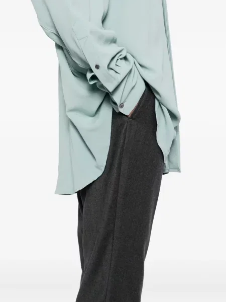 Pantaloni Ami Paris de lână gri