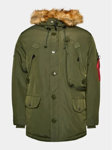 Alpha Industries Zimné bundy Polar Zelená olivový